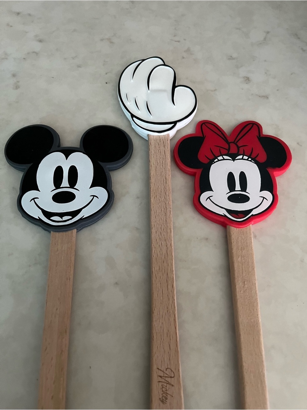 Disney Mickey & Minnie silicon spatula Set - Black, Red & White